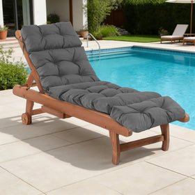 IASEAHK chaise lounge cushion with waterproof fabric for outdoor durability