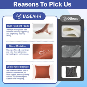 IASEAHK hidden zipper delivers a clean, seamless look on the cushion cover.