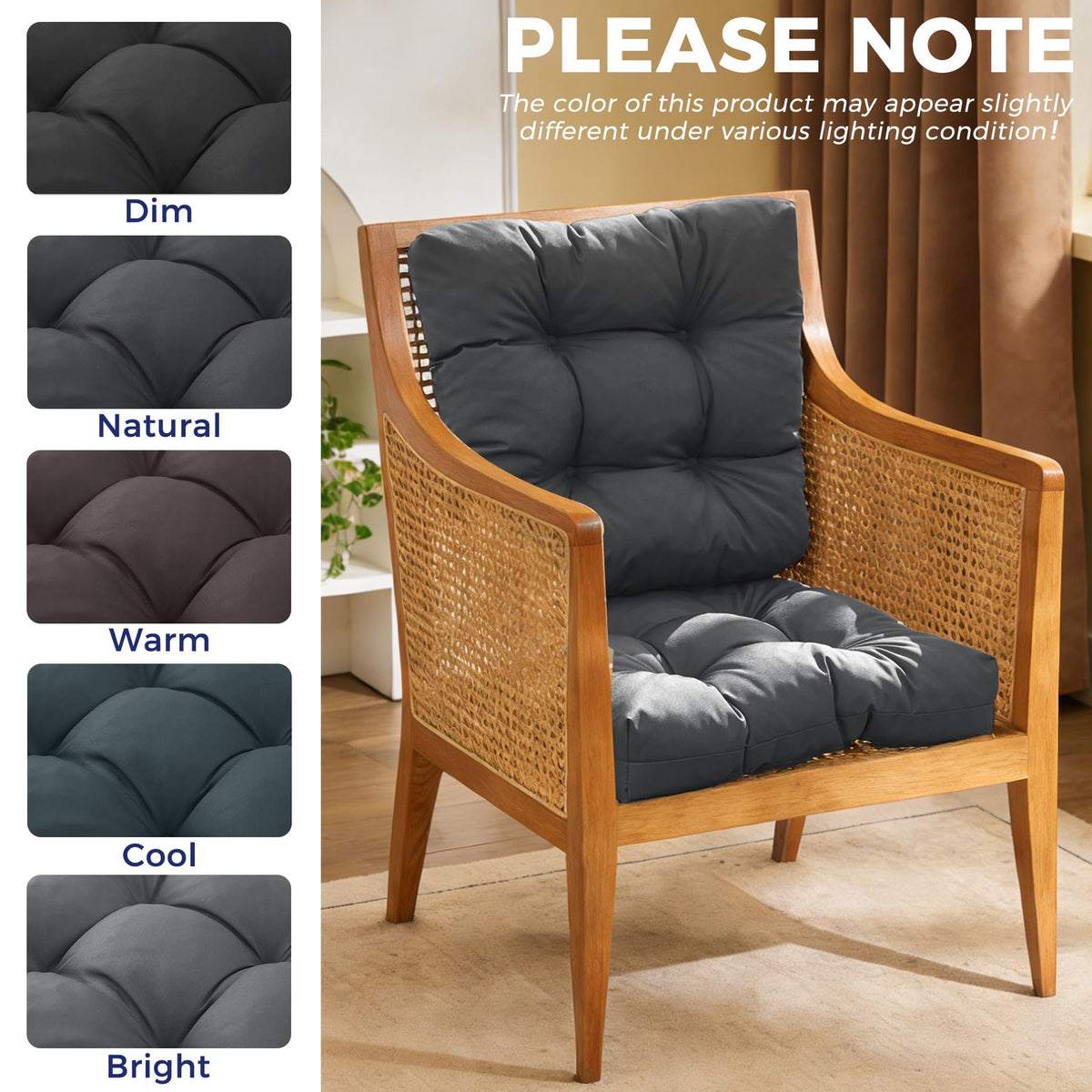 IASEAHK dining wicker chair pads enhance porch setup and comfort