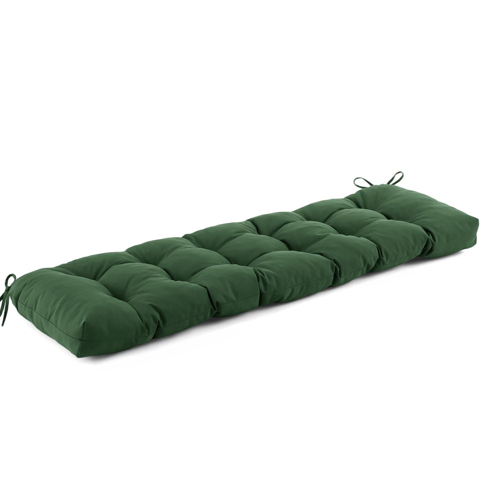 IASEAHK outdoor bench cushion in forest green for durable patio comfort