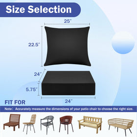 IASEAHK outdoor back cushion 25x22-5-in supportive design