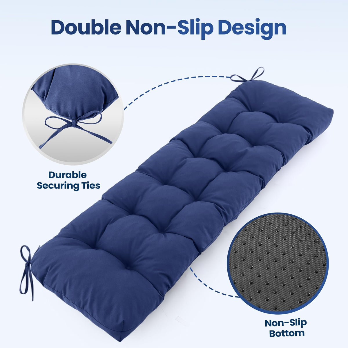 IASEAHK outdoor cushion is easy to clean with mild soap and water