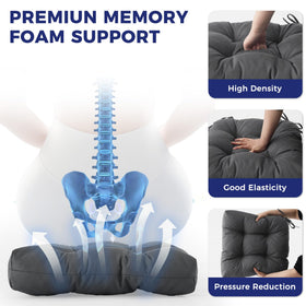 IASEAHK shredded-foam fill delivers soft, supportive comfort for outdoor use.