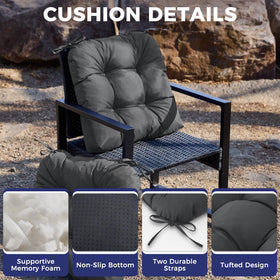 IASEAHK non-slip bottom cushions stay put on windy patios and decks.