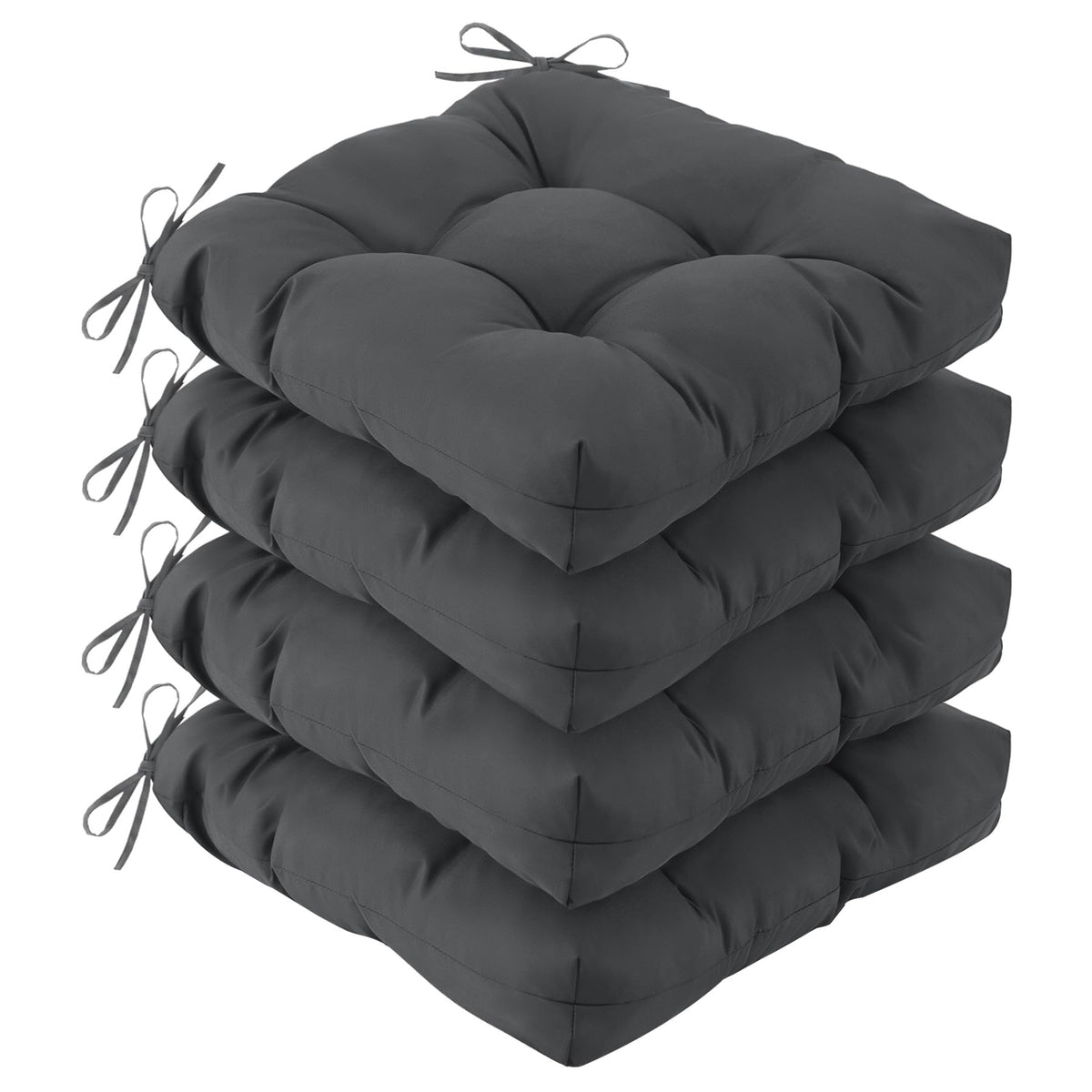 IASEAHK outdoor chair cushions 4-pack with waterproof fabric keeps chairs vibrant in sun and rain.