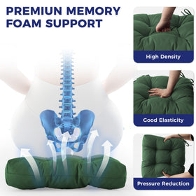 IASEAHK cushions with attached ties securely fasten to chairs