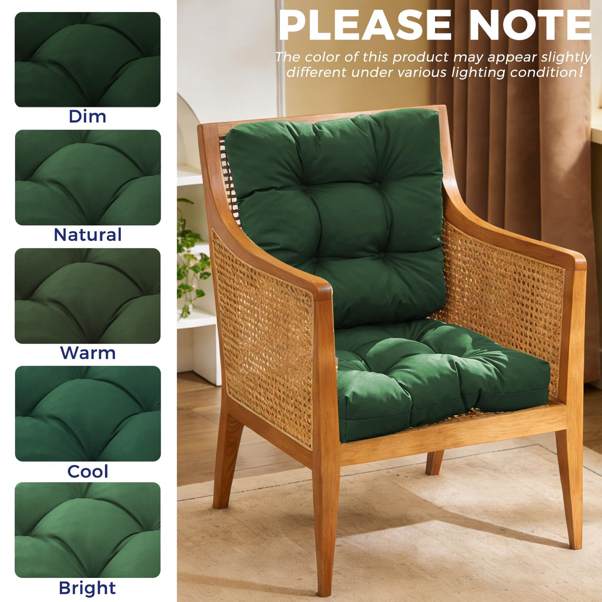 IASEAHK cushions fit most standard patio and wicker chairs for versatile use