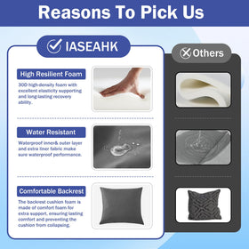 IASEAHK fade-resistant material, keeps cushion colors vibrant over time.