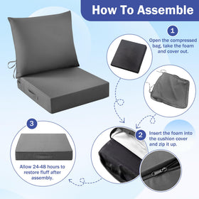 IASEAHK machine-washable cover, simple cleaning for outdoor use.