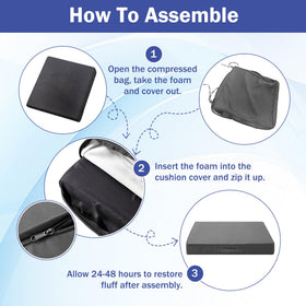 IASEAHK cushions removable cover for easy cleaning after outdoor use