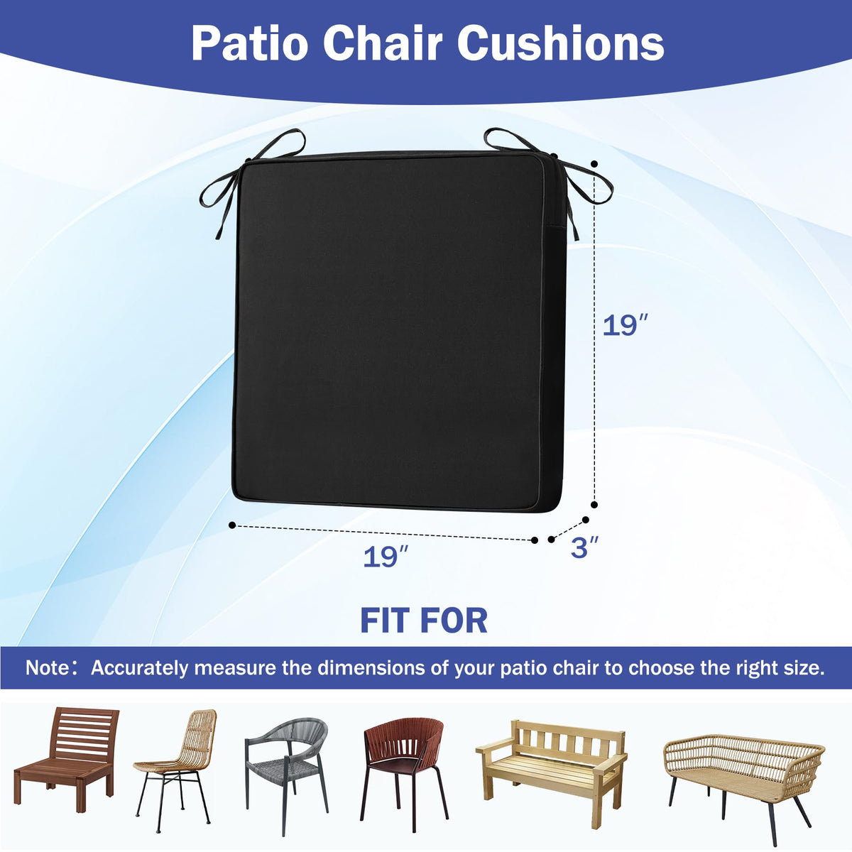 IASEAHK waterproof Oxford fabric cushions protect outdoor seating from rain and fading