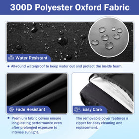 IASEAHK waterproof Oxford fabric cushions resist sun and rain