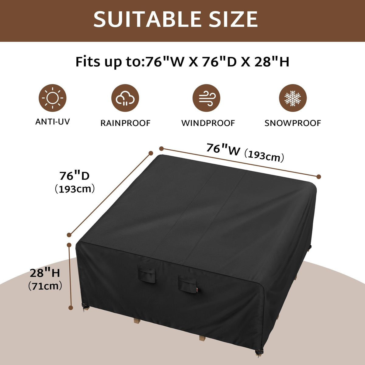 iBirdie close-up of 600D fabric illustrates weatherproof durability