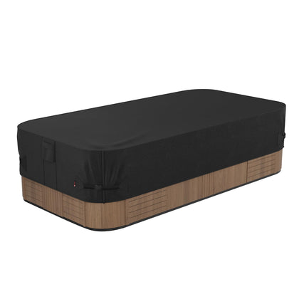 iBirdie outdoor hot tub cover 182x97 inches shields spa from rain and debris.