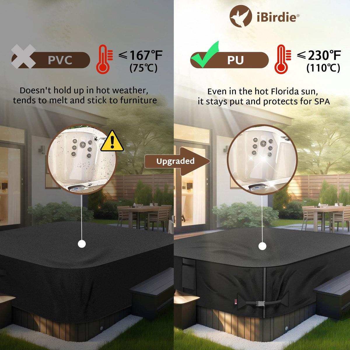iBirdie air vents promote moisture escape to prevent interior buildup.