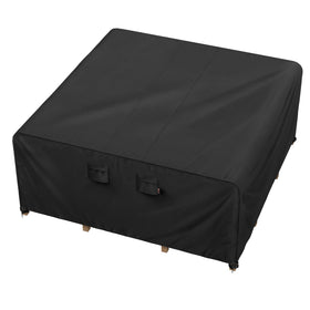 iBirdie outdoor cover shields square table and chairs from sun and rain