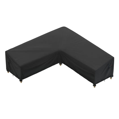iBirdie outdoor sectional cover 112x112 front view protects sofa from rain