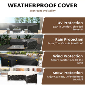 iBirdie weatherproof cover with adjustable drawstrings secures on windy days.