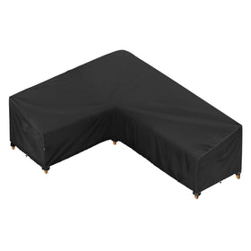 iBirdie outdoor sectional cover on the right 90x120 sofa protects against rain.