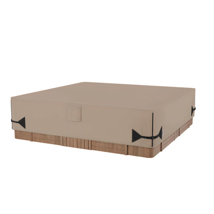 iBirdie outdoor hot tub cover 83x83 front view shields spa from debris and weather