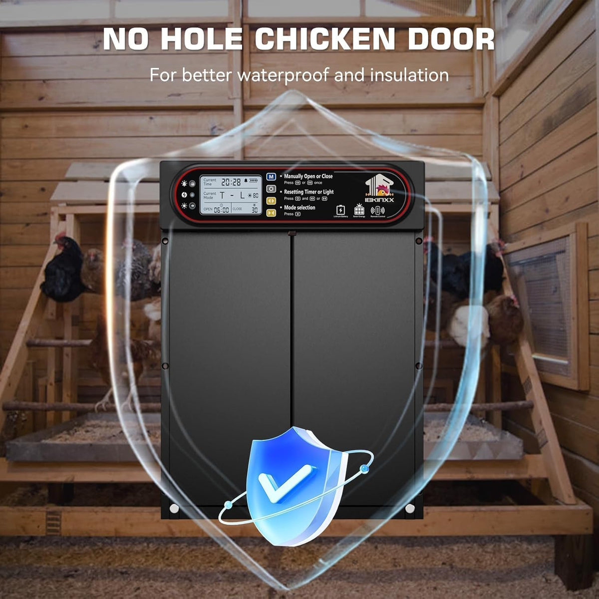 IBKINXX manual control button offers instant override when needed.