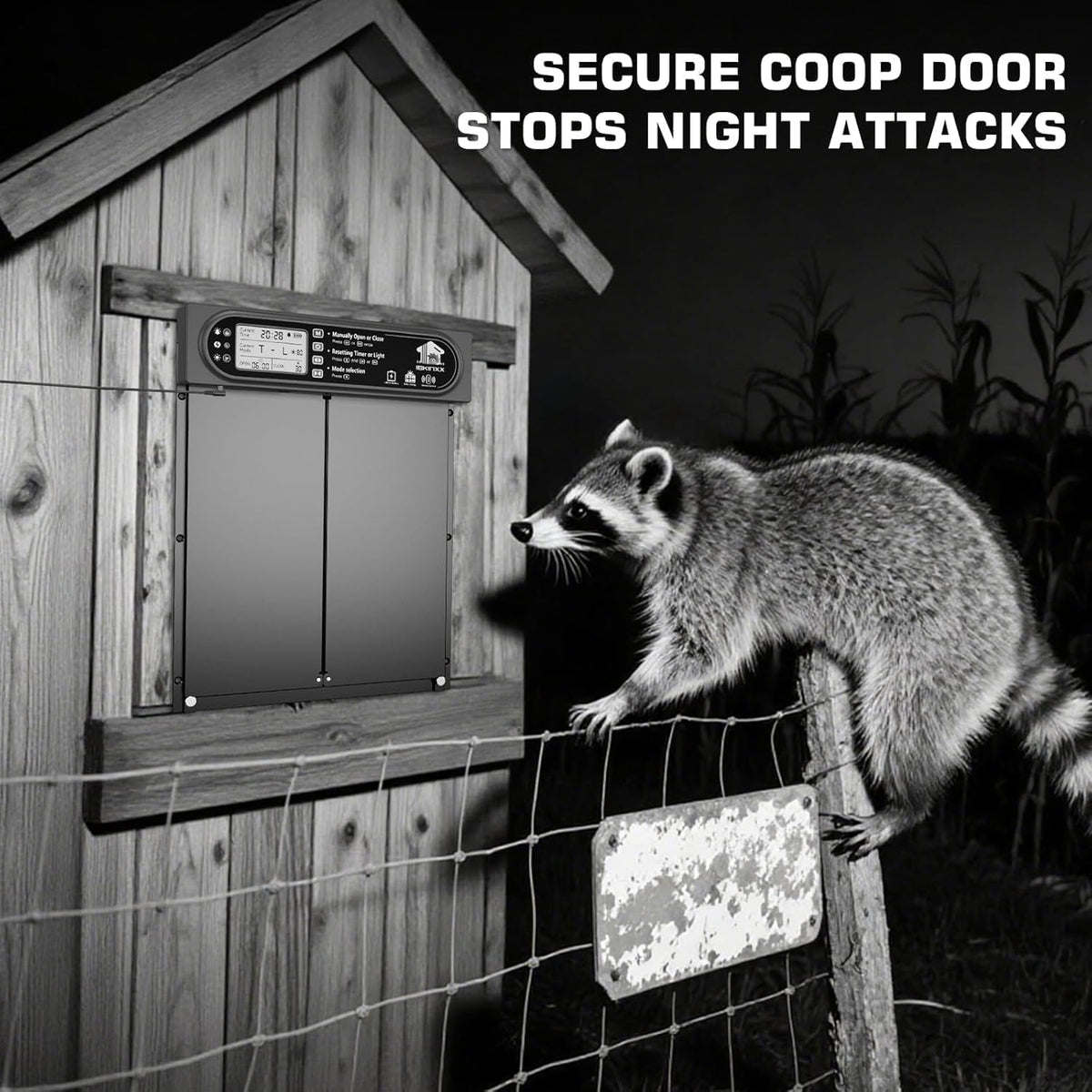 IBKINXX night time protection helps keep poultry safe from predators.