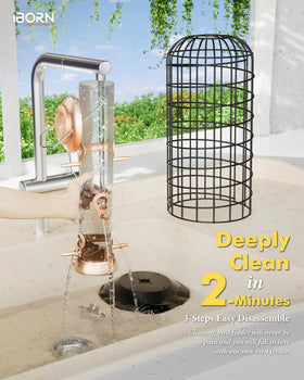 iBorn easy cleaning three steps for quick maintenance
