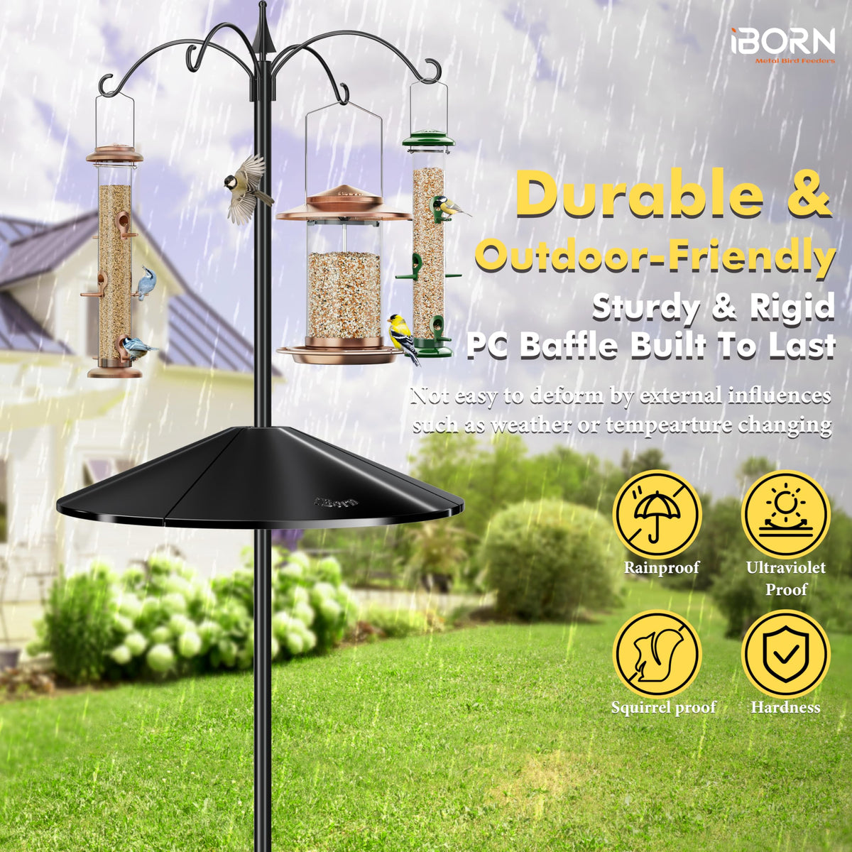 iBorn two-pack includes durable PC baffles for versatile coverage.