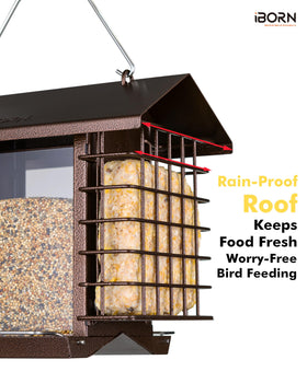 iBorn all-metal construction stands up to wind and rain for lasting use.