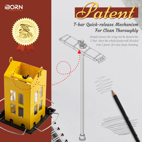 iBorn Bird Feeder House double-sided hanger emphasizes secure, stable hanging