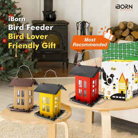 iBorn Bird Feeder House garden decor that attracts cardinals and other birds