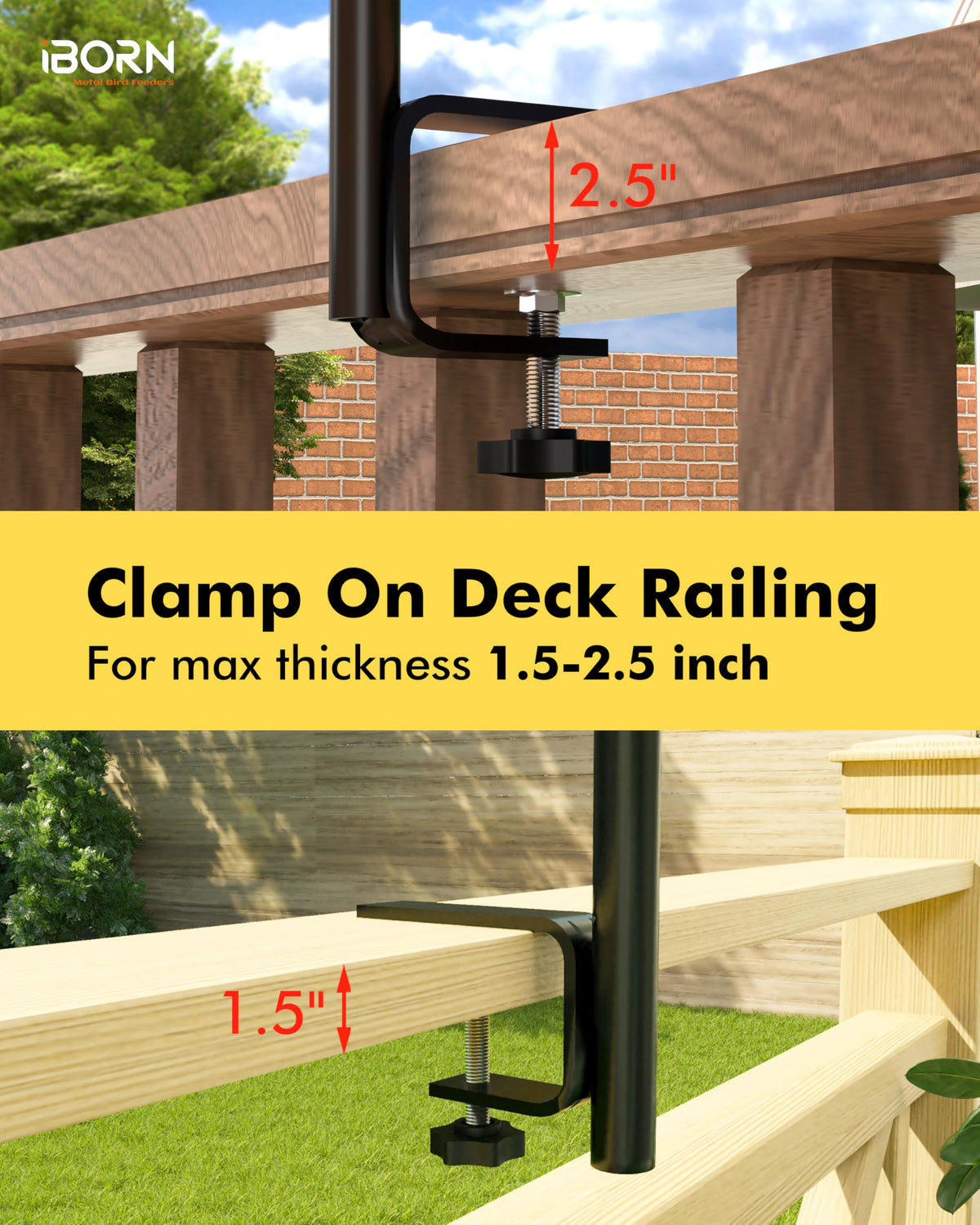 The iBorn pole with 360 degree rotation supports flexible camera placement.