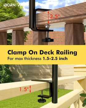 The iBorn pole with 360 degree rotation supports flexible camera placement.