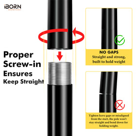 All-metal components endure outdoor weather and resist wobble.