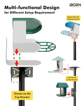 Includes protective spacer to prevent screw marks on railing surfaces.