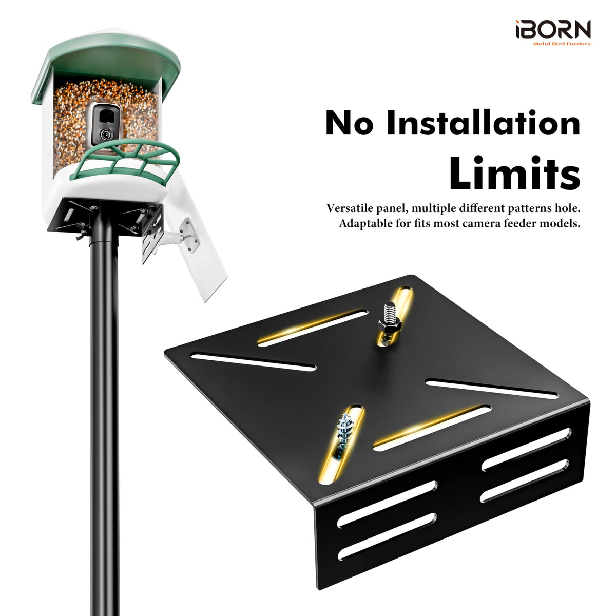 Sturdy clamp fits rails up to 2.5 inches for versatile decks.
