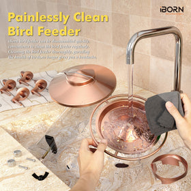 iBorn bird feeder outdoors squirrel deterrence design helps protect seeds from nibbling