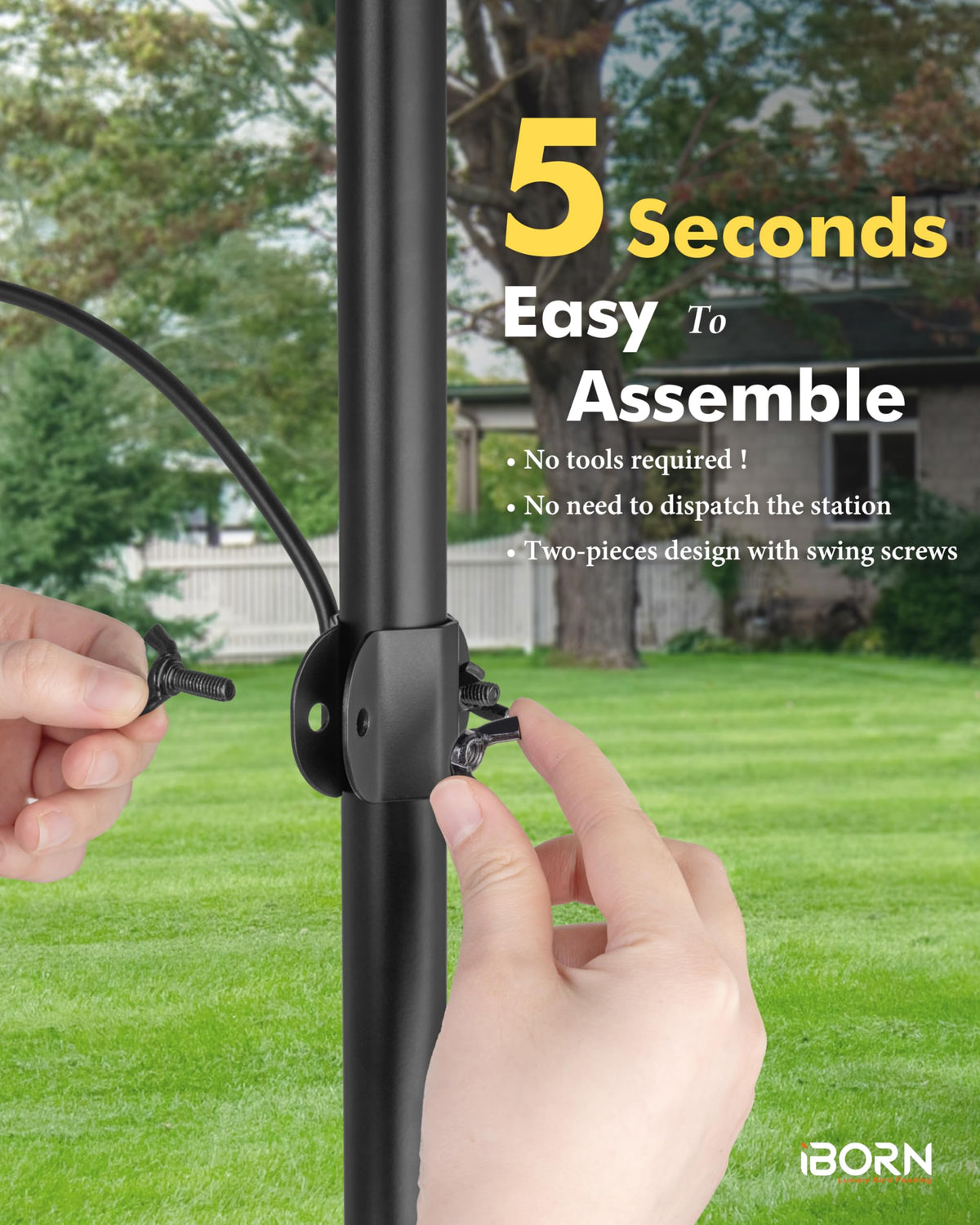 iBorn DIY bird feeding station supports multiple hanging options