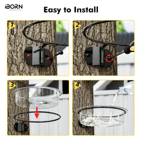 iBorn sturdy 1.3-inch self-tapping screws secure the tray firmly.