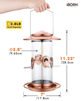 iBorn fixed hanger prevents swinging in windy weather for steady feeding