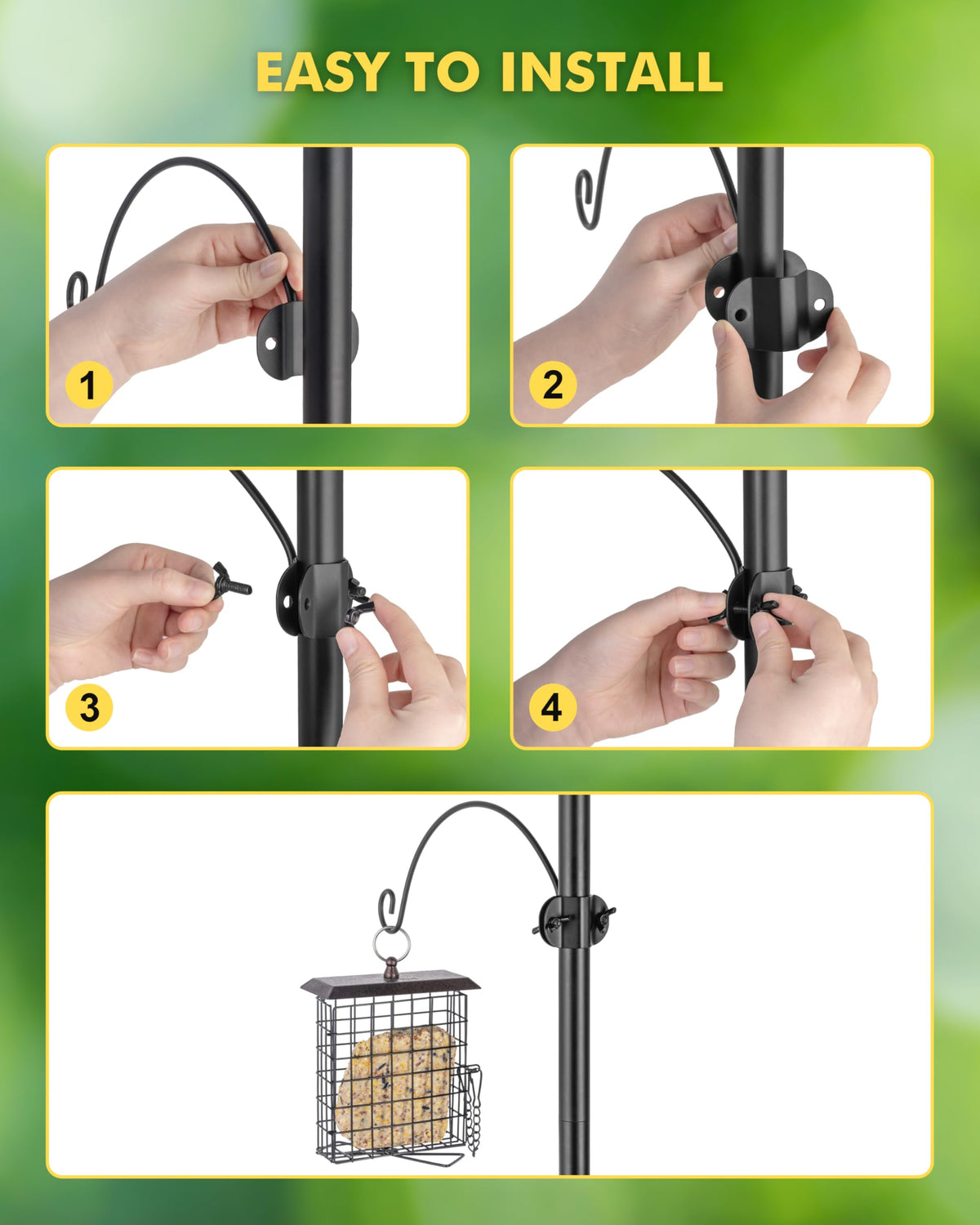 iBorn garden display with hanging hooks enhances outdoor decor