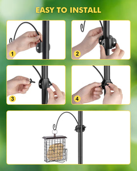 iBorn garden display with hanging hooks enhances outdoor decor