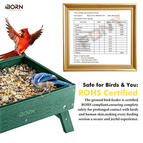 iBorn green finish product shot blends with garden aesthetics