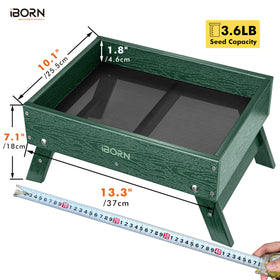 iBorn ground bird feeder cedar texture closeup highlighting natural grain