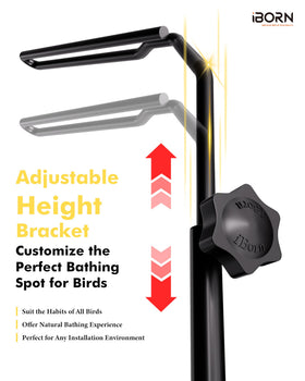 iBorn 360-degree rotatable bracket supports seasonal sun and shade adjustments.