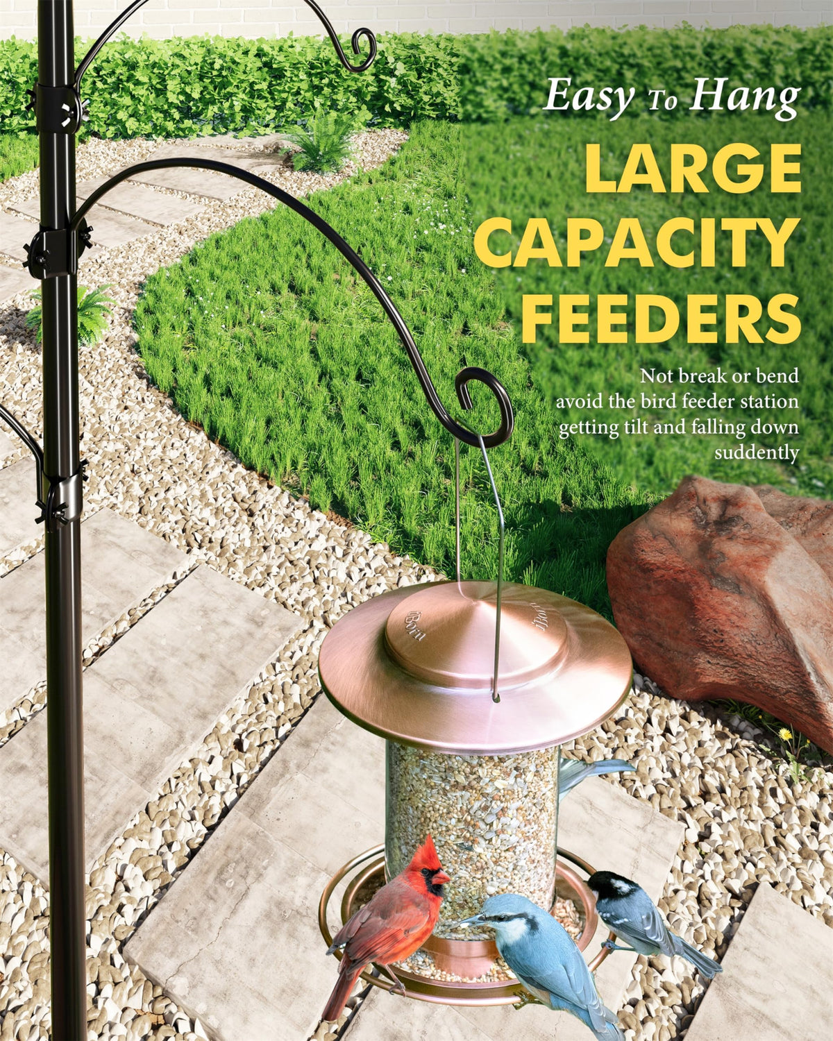 iBorn high quality metal construction supports long lasting outdoor use