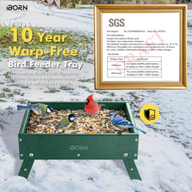 iBorn large capacity 3-6lb platform supports longer feeding sessions