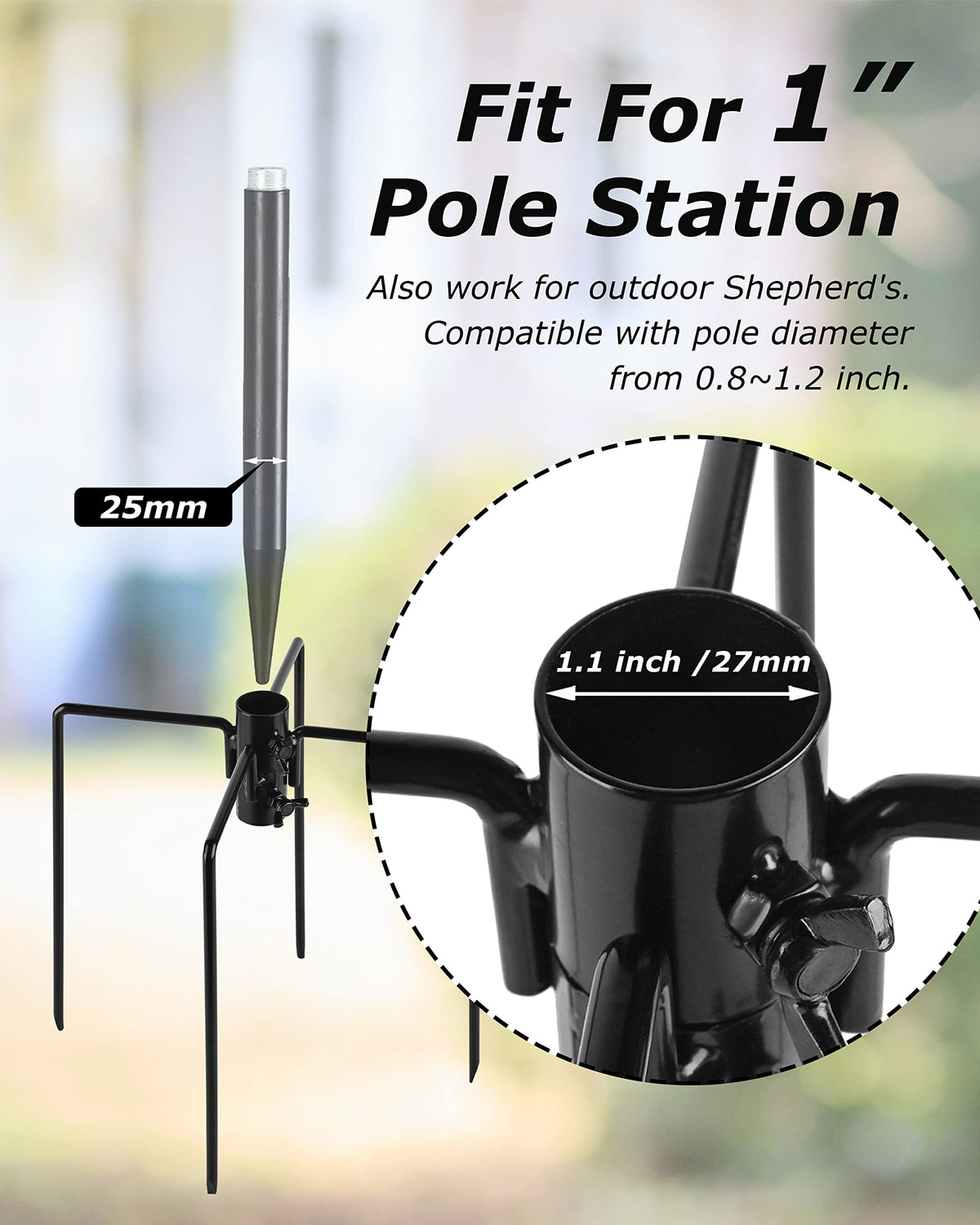 iBorn metal stabilizer for bird feeders delivers lasting support
