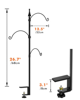 iBorn versatile pole works for feeders or decorative garden items.
