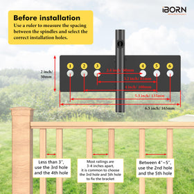iBorn two-pack fence deck hooks for versatile placement